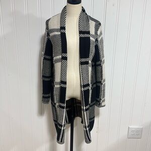 J.Jill Plaid Open Cardigan Sweater Cardigan Sweater Size M